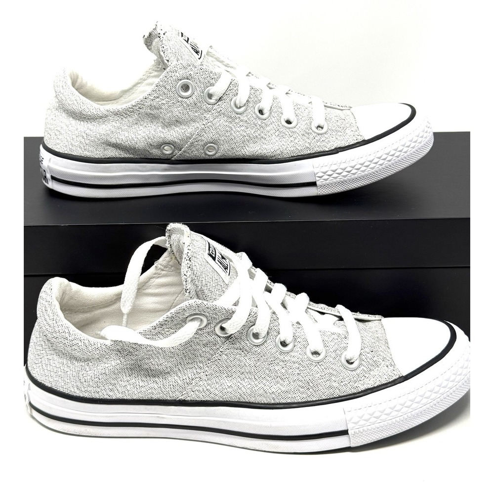 Converse All Star Ox Linen Gray Low Top Sneakers Women's US 7.5 EU 38 Casual - Picture 2 of 9
